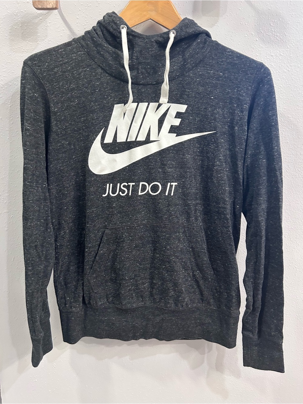 Nike Sportswear Gym Vintage Lightweight Pullover Hoodie Charcoal Black